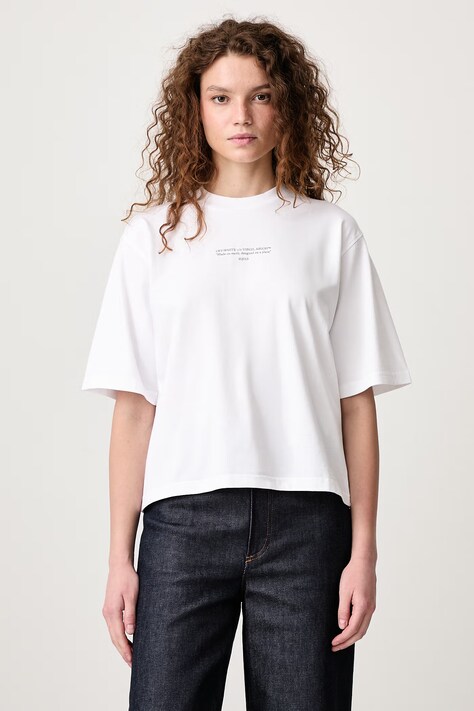Off-White Statement Boxy majica od pamuka za žene bijela 2FA00675T