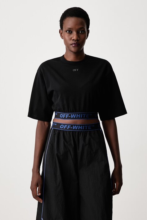 Off-White Logoband majica od pamuka za žene crna 2FA00610T
