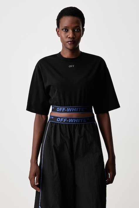 Off-White Logoband majica od pamuka za žene crna 2FA00610T