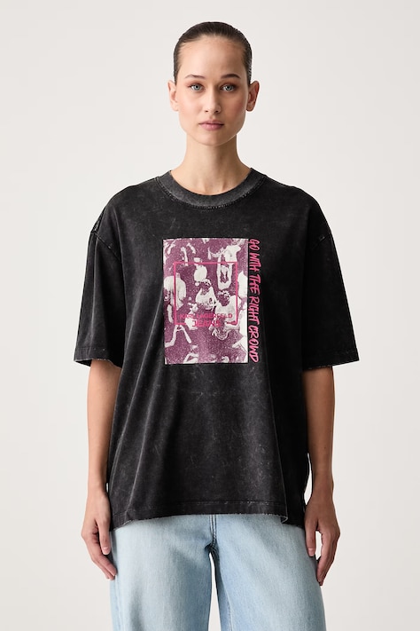 Karl Lagerfeld Jeans Tricou de damă din bumbac negru B4W17012