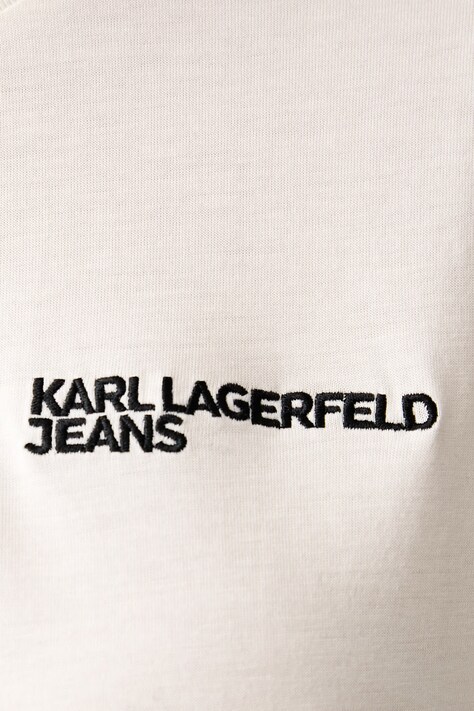 Karl Lagerfeld Jeans футболка жіноча з бавовною — AW26-TSDZ1N, бежевий — фото 5