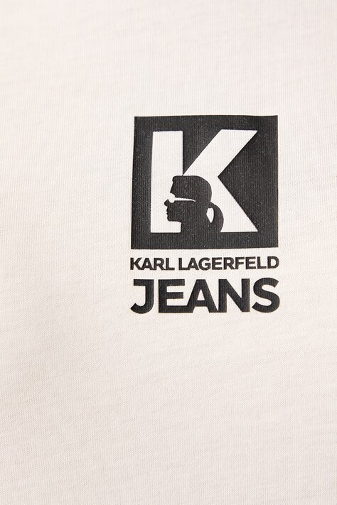 Karl Lagerfeld Jeans футболка жіноча з модалем — AW26-TSDZ1O, бежевий — фото 5