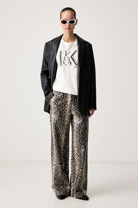 Karl Lagerfeld Jeans футболка жіноча бавовняна — AW26-TSDZ1P, бежевий — фото 2