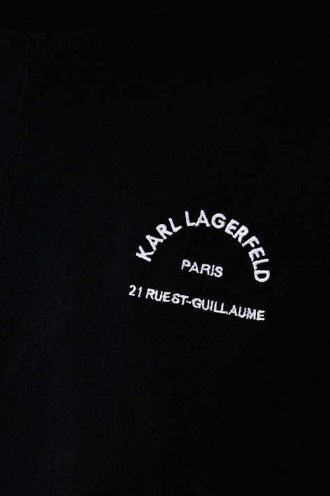 Karl Lagerfeld футболка оверсайз жіноча бавовняна — AW26-TSDZ1Y, чорний — фото 5
