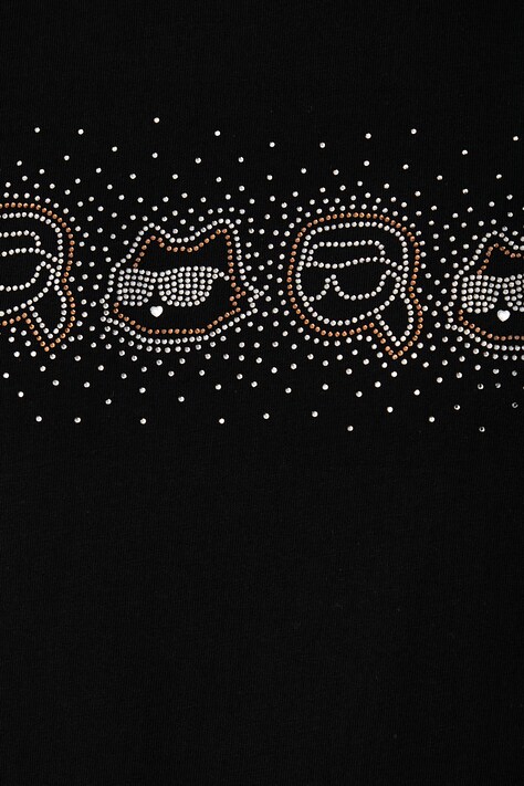 Karl Lagerfeld футболка жіноча бавовняна — AW26-TSDZ22, чорний — фото 4
