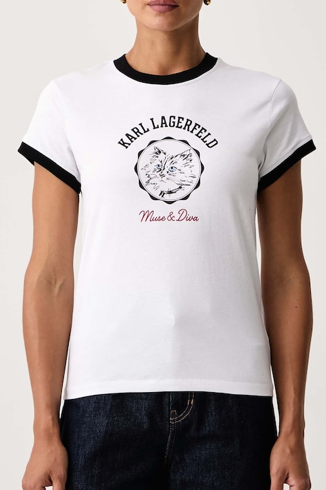 Karl Lagerfeld футболка жіноча бавовняна — фото 4