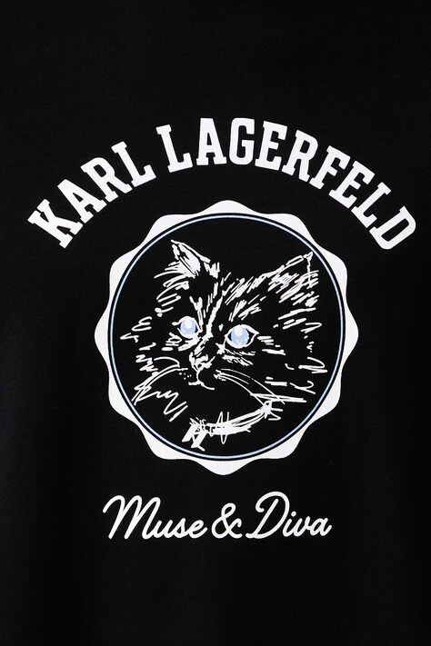 Karl Lagerfeld футболка жіноча бавовняна — AW26-TSDZ26, чорний — фото 5
