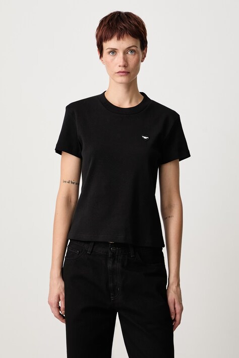 Carhartt WIP Small Heart Patch T-Shirt bawełniany damski czarny I037170