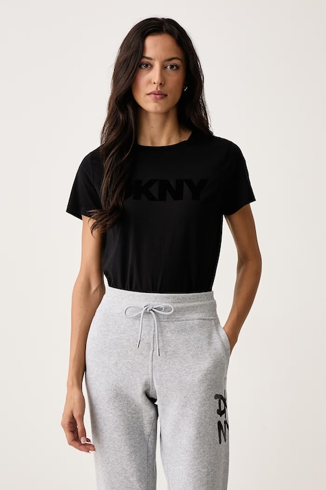 DKNY T-shirt damski z bawełną czarny DP6T1849