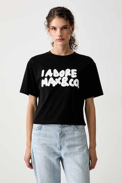 Max&Co. Top damski PARAGGI czarny gładki 2626976021200