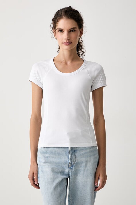 Max&Co. T-shirt damski z bawełną STRANO biały 2626946041200