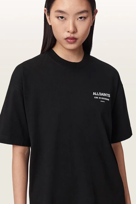 AllSaints футболка оверсайз жіноча бавовняна ELIANA ETTA TEE — AW26-TSDZ3R, чорний — фото 4