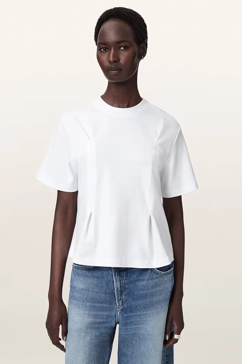 AllSaints T-shirt damski bawełniany SOFIA LISA TEE biały W009JF