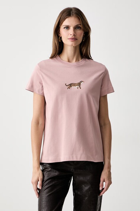 iBlues t-shirt γυναικείο βαμβακερό IBLNUVOLE ροζ 2627976011200