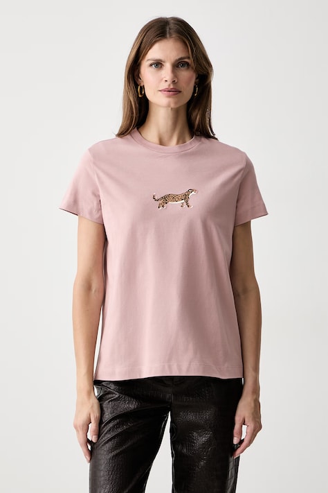 iBlues t-shirt γυναικείο βαμβακερό IBLNUVOLE ροζ 2627976011200