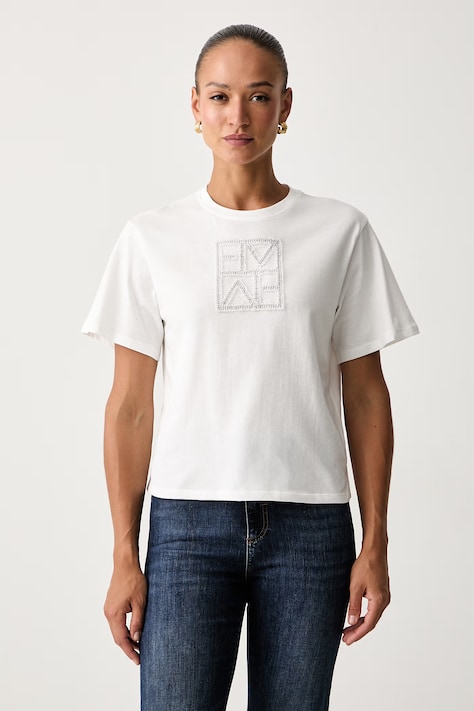 Marella t-shirt γυναικείο βαμβακερό Emme by Marella λευκό 2625976011200