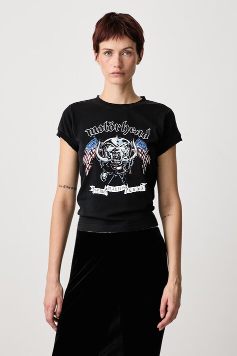 Vetements Vetements x Motorhead T-shirt bawełniany damski czarny WH27TR239B