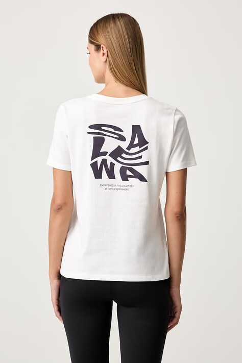 Salewa T-shirt damski z bawełną EAGLE KALEIDO biały 00.0000029391
