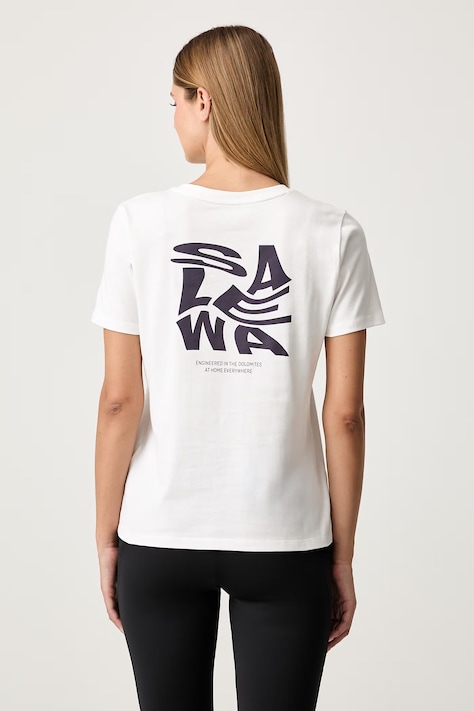 Salewa T-shirt damski z bawełną EAGLE KALEIDO biały 00.0000029391