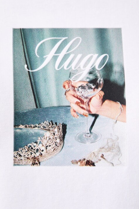 HUGO Blue футболка жіноча бавовняна з еластаном 90's Tee_B_2 — фото 5