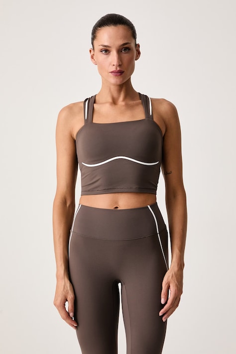 Under Armour Top do jogi damski Meridian Contour brązowy 6016947