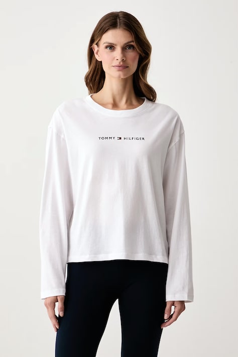Tommy Hilfiger Hosszúujjú női pamut fehér UW0UW06617