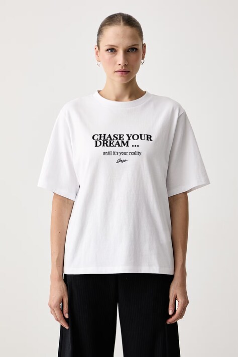 BOSS Orange T-shirt damski bawełniany C_Eregular_9 beżowy 50571491