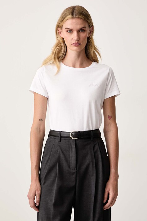 BOSS Orange T-shirt γυναικείο βαμβακερό C_Elove_6 λευκό 50571415