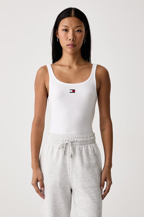Tommy Hilfiger Top pentru femei din bumbac cu elastan pachet de 3 alb UW0UW06658