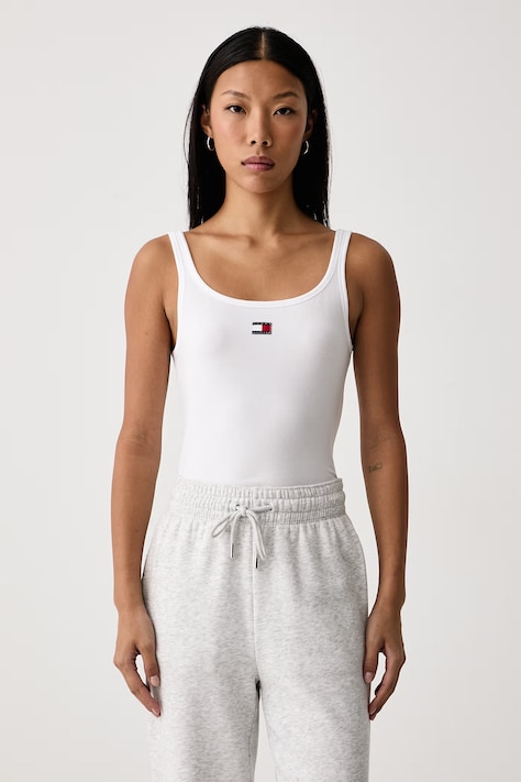 Tommy Hilfiger Top pentru femei din bumbac cu elastan pachet de 3 alb UW0UW06658