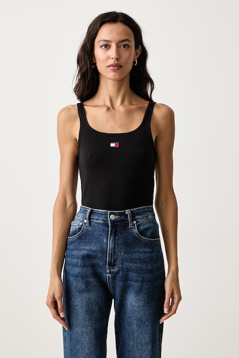 Tommy Hilfiger Τοπ γυναικείο βαμβακερό με ελαστάν 3-pack μαύρο UW0UW06658