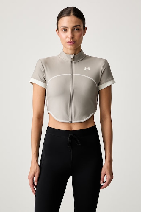 Under Armour T-shirt treningowy damski HeatGear beżowy 6013658