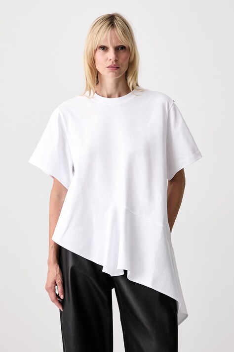 Sportmax Tacco T-shirt bawełniany damski biały 2622946025600