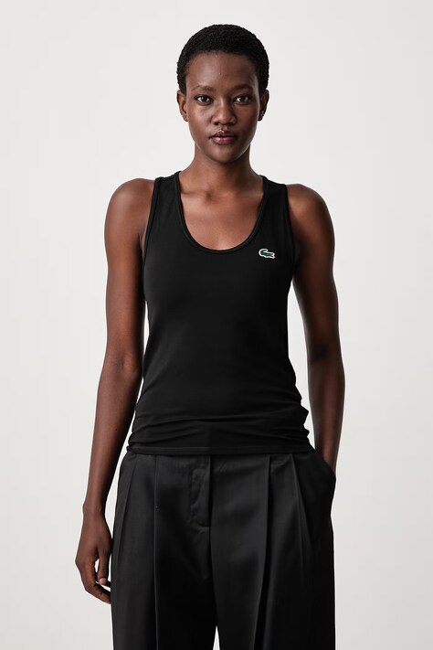 Lacoste Топ для тренувань жіночий чорний TF0160
