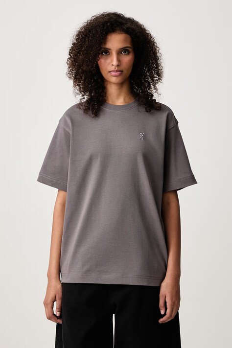 On Club Collective T-shirt bawełniany damski szary 1WG11074989