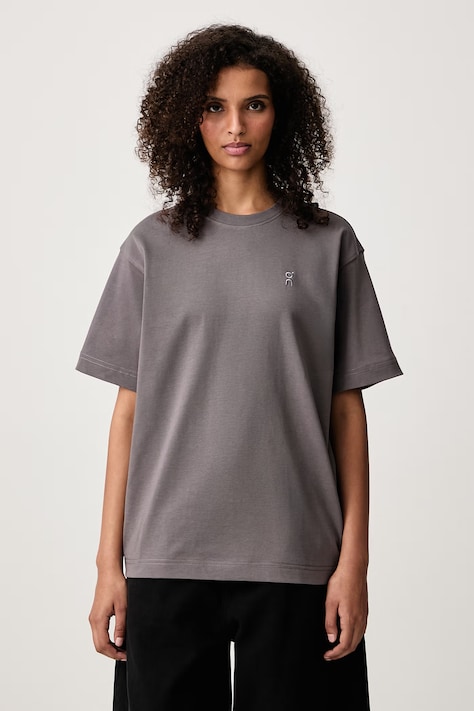 On Club Collective T-shirt bawełniany damski szary 1WG11074989