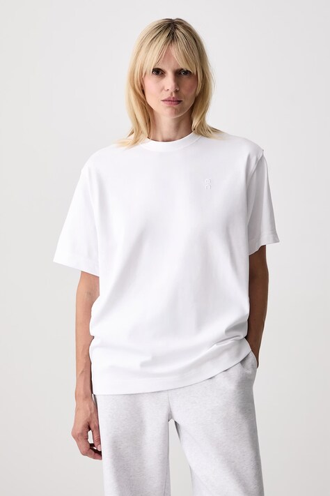 On Club Collective T-shirt bawełniany damski biały 1WG11070069