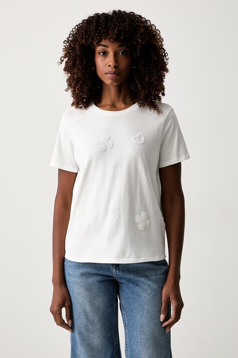 Morgan T-shirt damski bawełniany biały DESSI