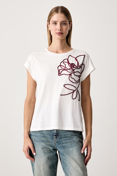 Morgan T-shirt damski z modalem biały DLYS