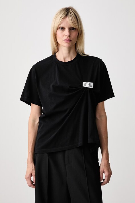 MM6 Maison Margiela T-shirt damski bawełniany czarny S52NF0018-M20048