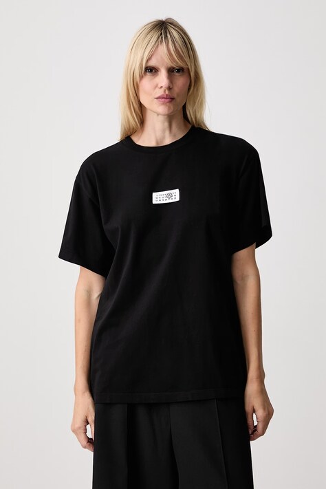 MM6 Maison Margiela T-shirt damski bawełniany czarny S52GC0367-M20258