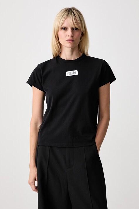 MM6 Maison Margiela T-shirt damski bawełniany czarny S52GC0327-M20258