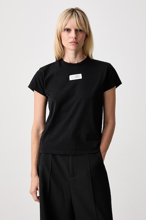 MM6 Maison Margiela T-shirt damski bawełniany czarny S52GC0327-M20258