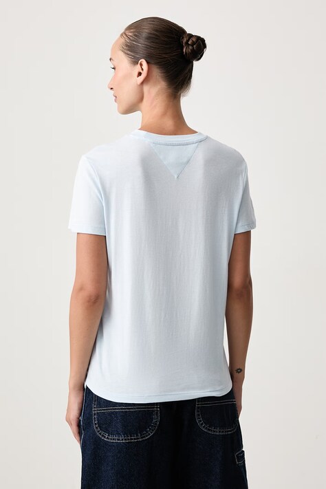 Tommy Jeans T-shirt damski z bawełną niebieski DW0DW23527