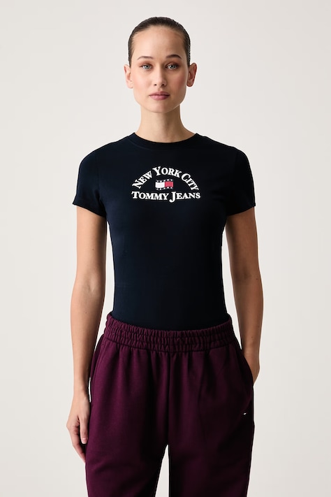 Tommy Jeans Tričko dámske bavlnené tmavomodré DW0DW23261