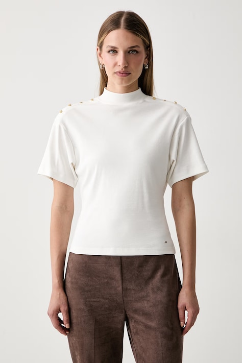 Tommy Hilfiger tricou pentru femei din bumbac bej WW0WW52382
