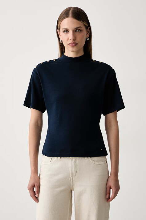 Tommy Hilfiger tričko dámské bavlněné námořnické modré WW0WW52382