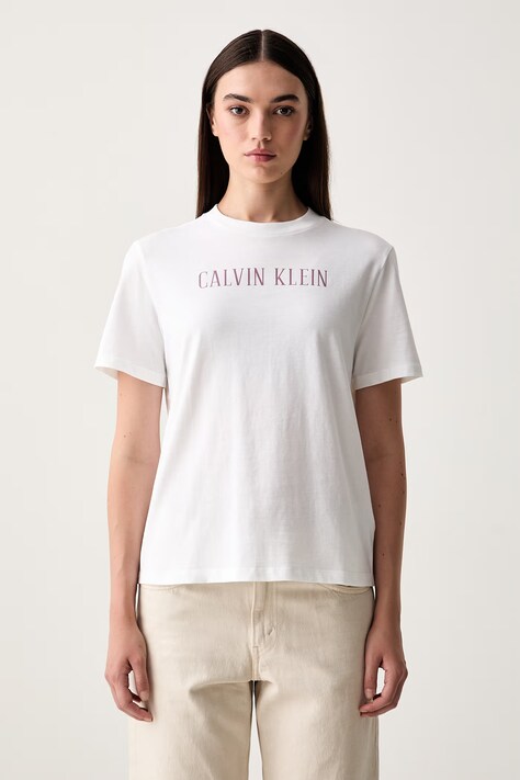 Calvin Klein Jeans T-shirt damski bawełniany biały LV047H803G