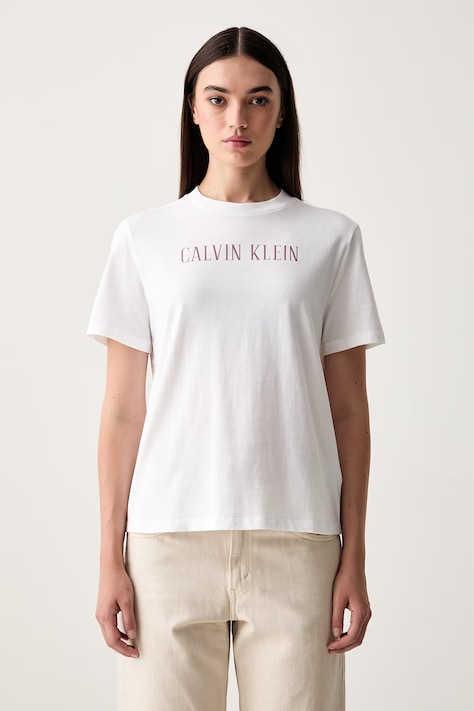 Calvin Klein Jeans T-shirt damski bawełniany biały LV047H803G