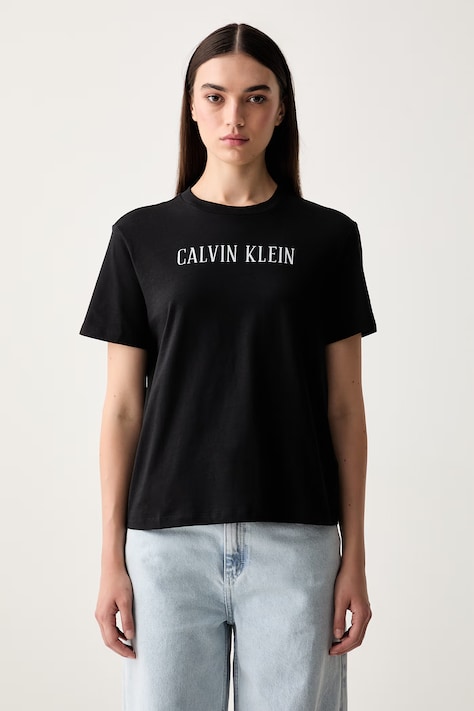 Calvin Klein Jeans T-shirt damski bawełniany czarny LV047H803G